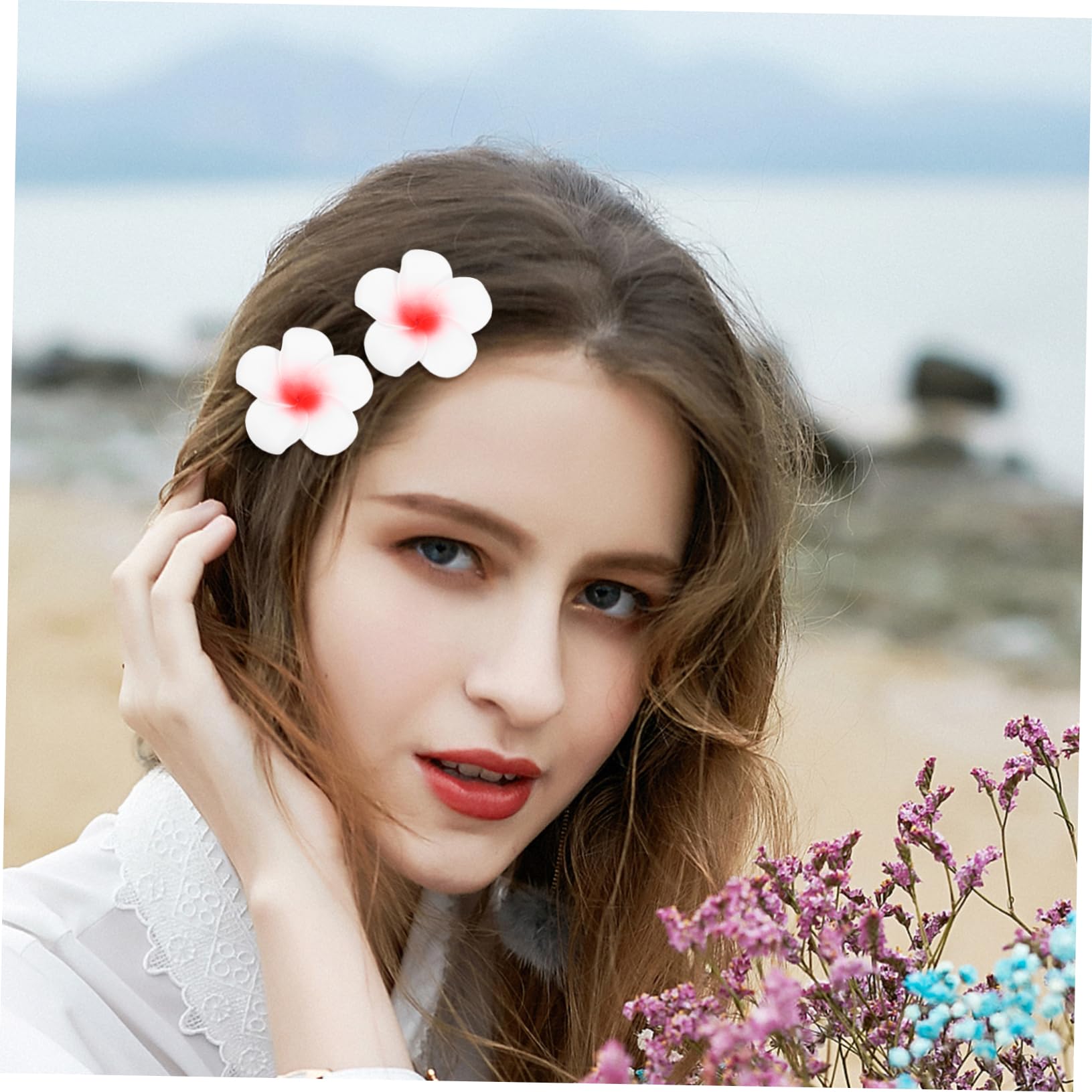 Amazon | minkissy 10個 卵の花のヘアピン ヘア装飾品 トロピカル